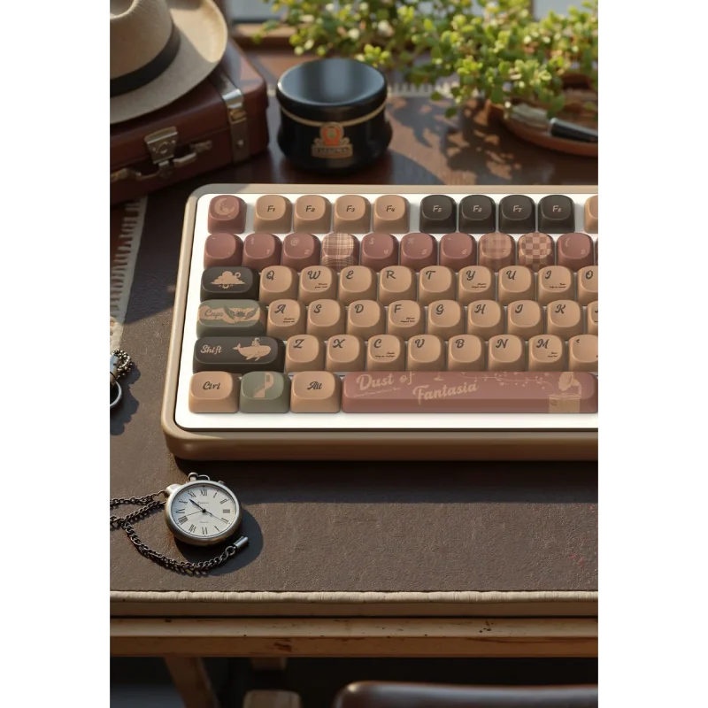 Coffee, Fantasy Dust MOA Keycap PBT 112 Key, Customized for 60/84/98/108MX Switch Mechanical Keyboard - Image 8
