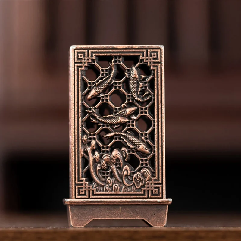 New Chinese Style Incense Burner Zinc Alloy Vertical Indoor Aromatherapy Accessories Good Symbolism Incense Holder Gifts - Image 4