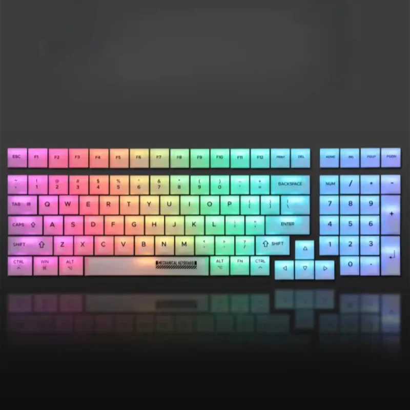Clear Matte Translucent Keycaps, Suitable for Most Mechanical Keyboards, Ice Crystal, 1% Cherry, PBT, CHERRY - Image 4