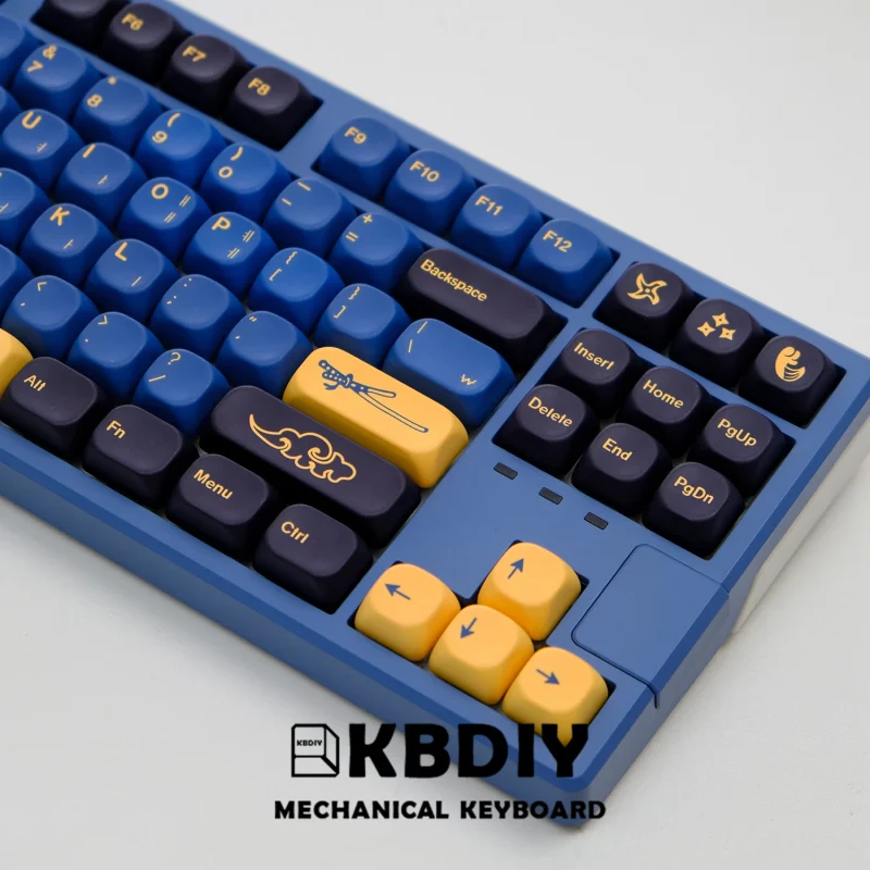 KBDiy GMK Blue Samurai Keycaps Korean PBT Custom KOA Profilefor Mechanical Keyboard Gaming Cute 130 Keys/Set for MX Switches DIY - Image 9