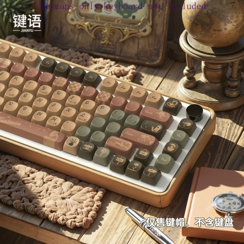Coffee, Fantasy Dust MOA Keycap PBT 112 Key, Customized for 60/84/98/108MX Switch Mechanical Keyboard - Image 5