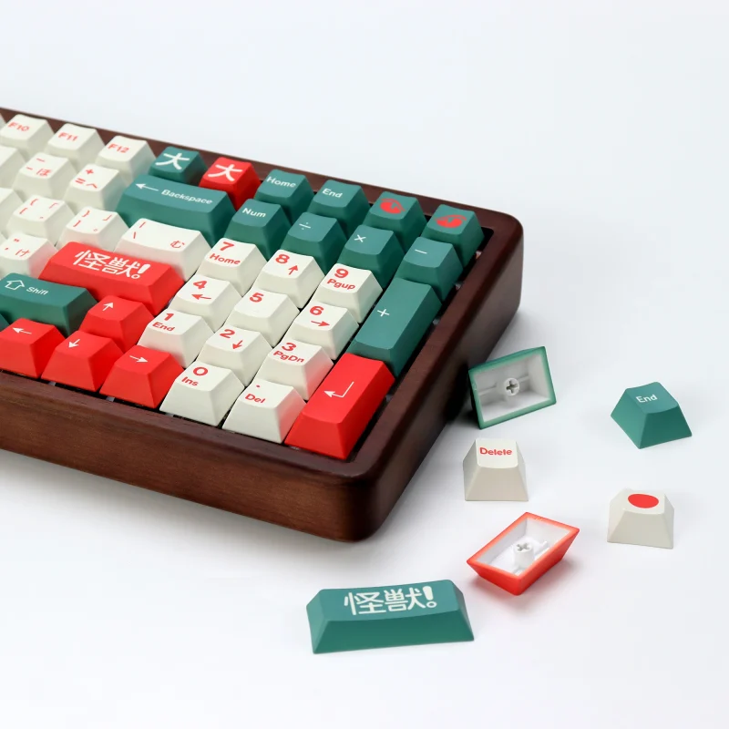 KBDiy Clone Retro GMK Kaiju Keycap Japanese PBT Cherry Profile ISO Keycaps Custom For 60 aula F87 Pro Mechanical Keyboard Gamer - Image 3
