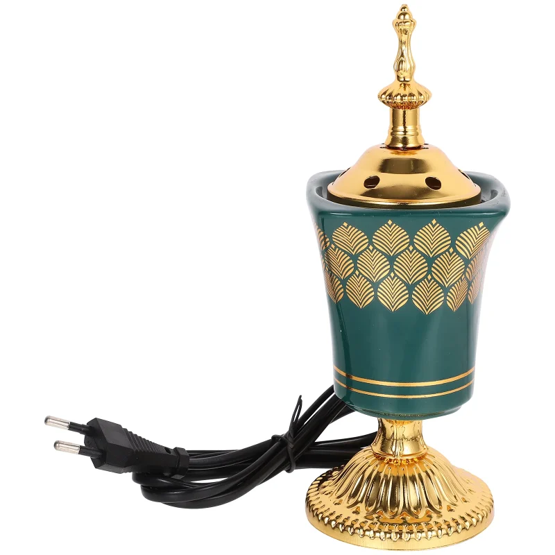 Electric Incense Burner Ceramic Censer Metal Incense Holder Plug In Censer Burner Home Fragrance Products Decorative Burner Home - Image 4