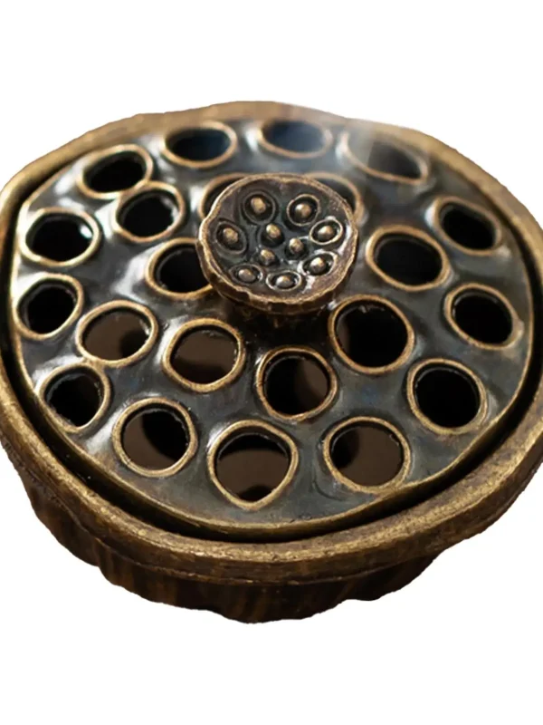 Lotus seed shape incense burner mini Aromatherapy Burner fingertip Artistic Zen Aroma stove for Yoga Studio Meditation Room