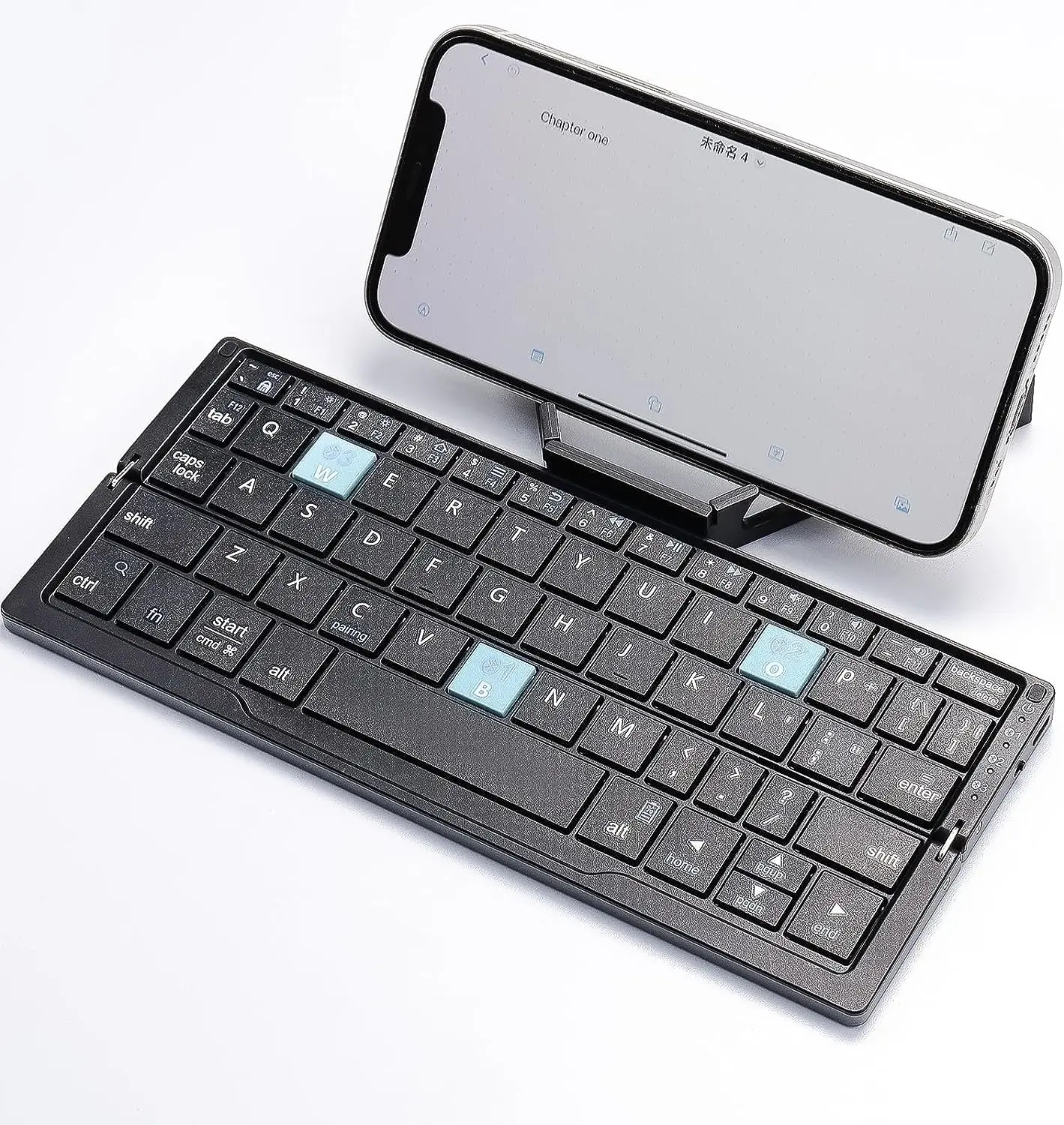 Jomaa Folding Keyboard Bluetooth Rechargeable Bluetooth Keyboard for Laptop iPad Phone Mini Portable Folding Keyboard - Image 3