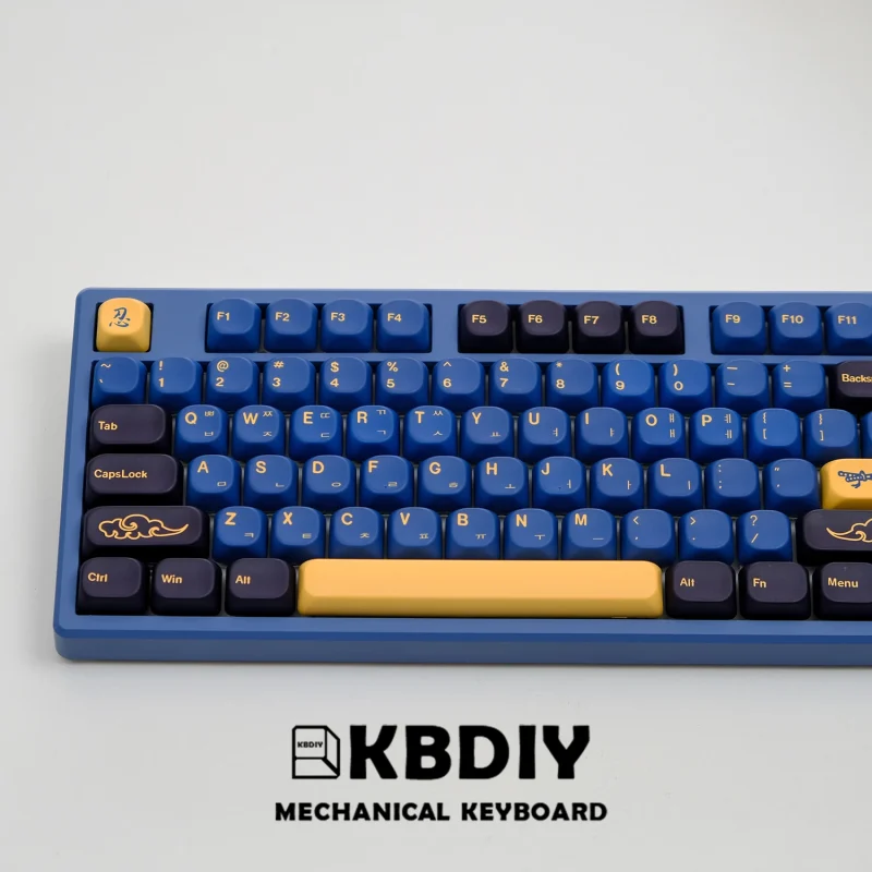 KBDiy GMK Blue Samurai Keycaps Korean PBT Custom KOA Profilefor Mechanical Keyboard Gaming Cute 130 Keys/Set for MX Switches DIY - Image 8