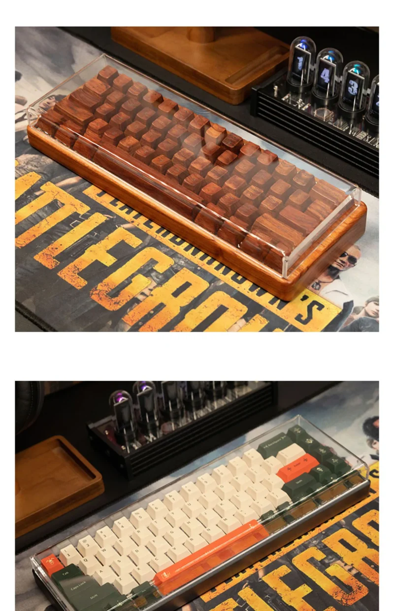 Acrylic Transparent Frosted Mechanical Keyboard Dust Cover Air Cover For 61/64/68/75%/84/87/98/100 Layout Keyboard - Image 9