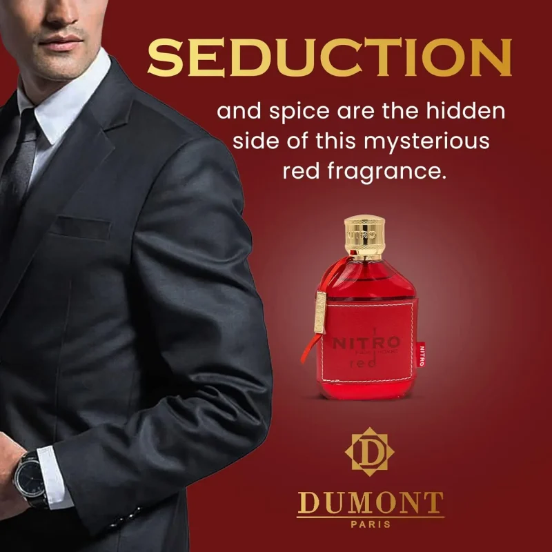 NITRO RED - 3.4oz - Eau De Parfum - Luxury Perfume for Men - Fruit, Woody, Floral & Masculine Fragrance - Long Lasting - Image 4