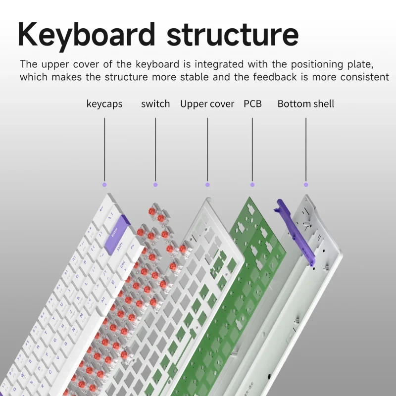 AJAZZ NKL61 wired ABS low axis mechanical keyboard plug and play, lightweight and portable, preferred for office use - Image 5