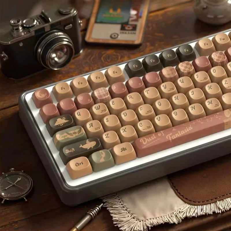 Coffee, Fantasy Dust MOA Keycap PBT 112 Key, Customized for 60/84/98/108MX Switch Mechanical Keyboard - Image 2