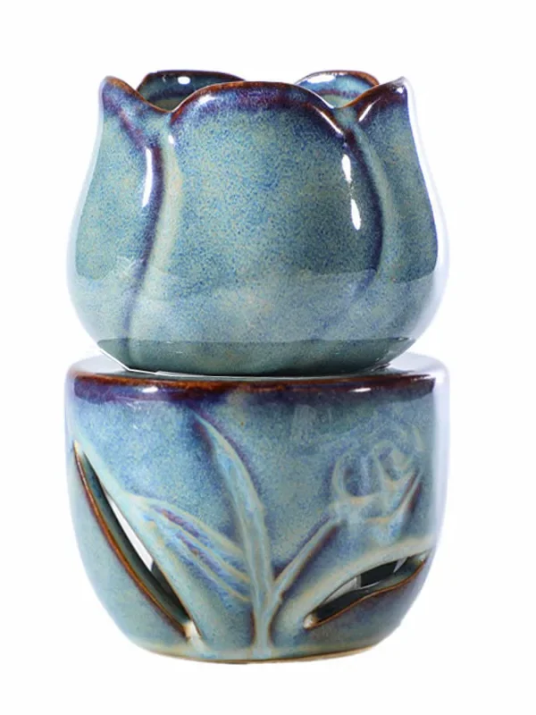 Tulip Ceramic Essential Oil Incense Burner Candle Oil Incense Burner Home Fragrance Accessories home decorations