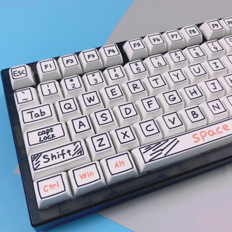 126 Keys Graffiti Keycap XDA Profile PBT Keycaps For Mx Switch Mechanical Keyboard Custom Cute Anime Key Caps personalizadas - Image 3