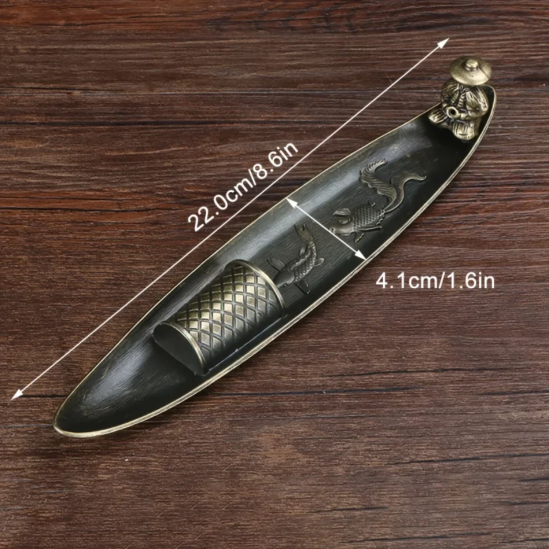 Creative Incense Holder Aromatherapy Ornament Incense Holder Boat Old Men Fishing Japanese Style Incense Stick Burner Home Decor - Image 3