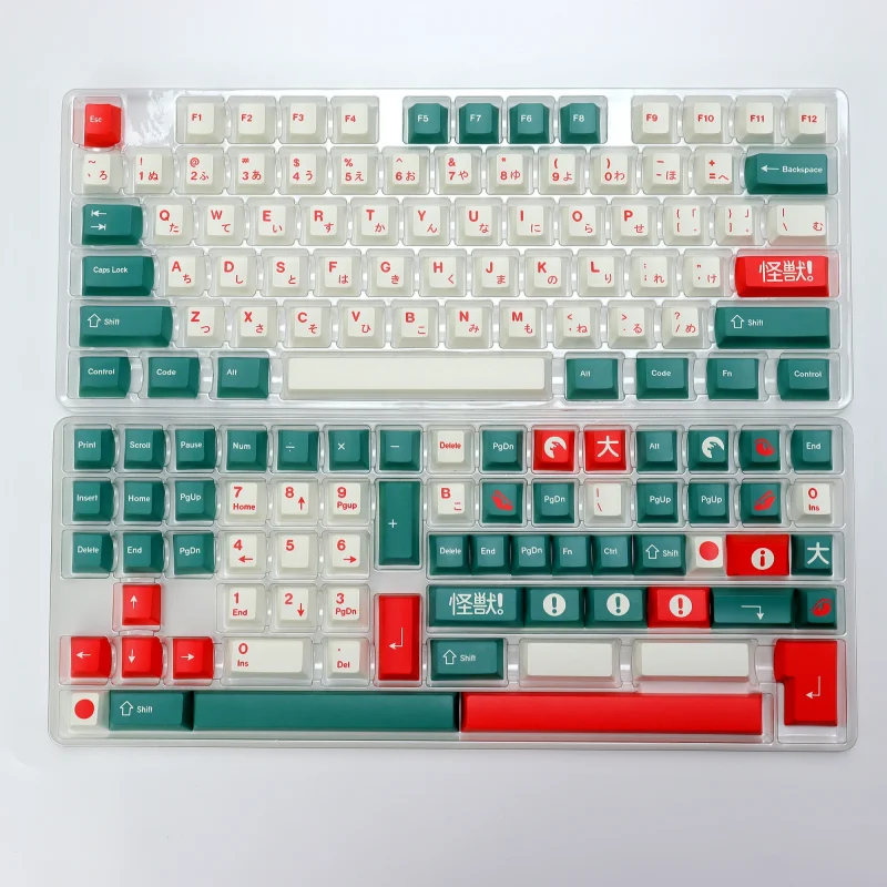 KBDiy Clone Retro GMK Kaiju Keycap Japanese PBT Cherry Profile ISO Keycaps Custom For 60 aula F87 Pro Mechanical Keyboard Gamer - Image 5