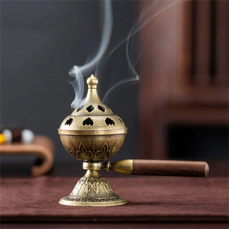 New Chinese Style Incense Burner Zinc Alloy Vertical Indoor Aromatherapy Accessories Good Symbolism Incense Holder Gifts - Image 5