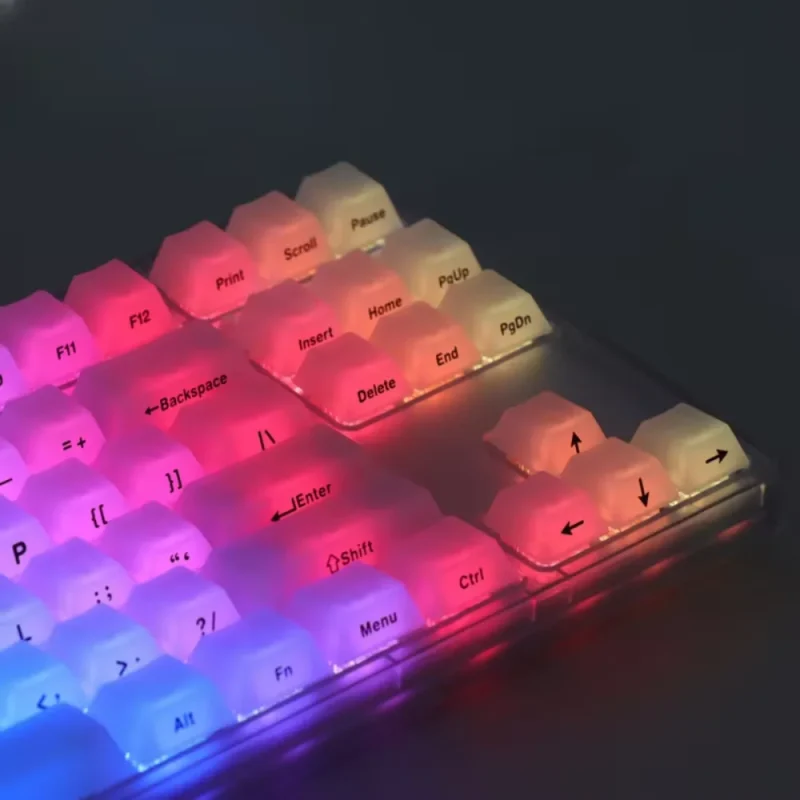 Clear Matte Translucent Keycaps, Suitable for Most Mechanical Keyboards, Ice Crystal, 1% Cherry, PBT, CHERRY - Image 5