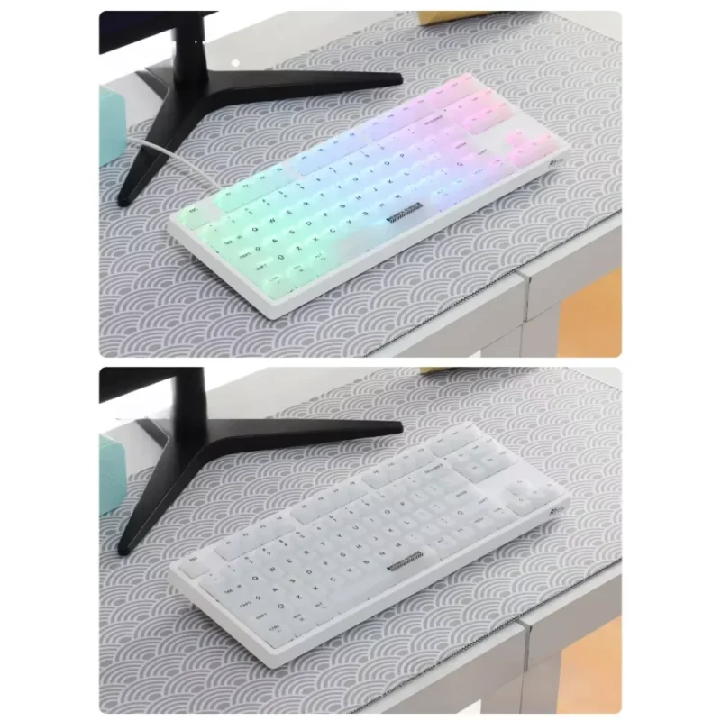 Clear Matte Translucent Keycaps, Suitable for Most Mechanical Keyboards, Ice Crystal, 1% Cherry, PBT, CHERRY - Image 7