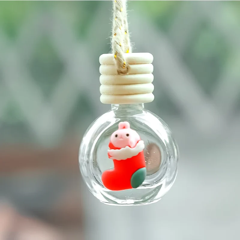 10ml Perfume Galss Bottle Pendant Christmas Car Auto Rearview Mirror Decoration Empty Bottle Aromatherapy Essential Oil Bottle - Image 10