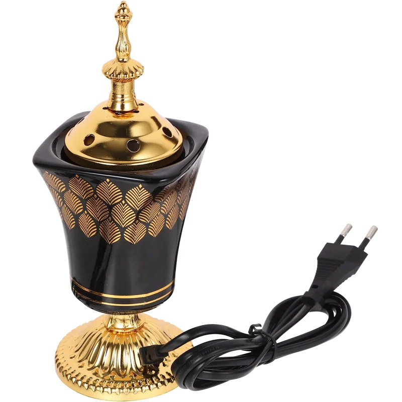 Electric Incense Burner Ceramic Censer Metal Incense Holder Plug In Censer Burner Home Fragrance Products Decorative Burner Home - Image 5