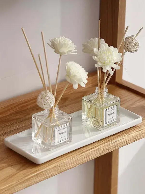 Flameless essential oil Dried flower vine Reed Diffuser bottle Sets white tea Ocean Perfume Home bedroom Toilet deodorization