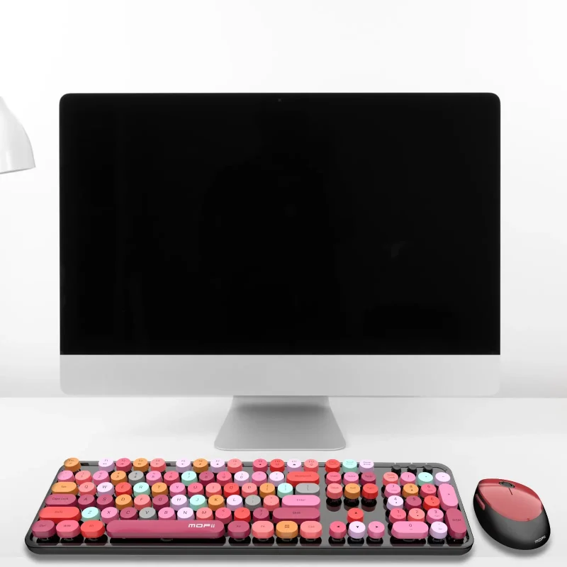MOFII SWEETWireless Keyboard and Mouse Combo,2.4G Plug and Play Wireless Typewriter Keyboard and Mouse Set for Windows, Desktop - Image 5