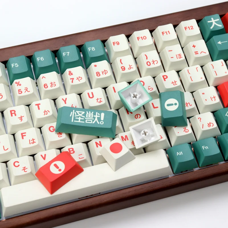 KBDiy Clone Retro GMK Kaiju Keycap Japanese PBT Cherry Profile ISO Keycaps Custom For 60 aula F87 Pro Mechanical Keyboard Gamer - Image 4