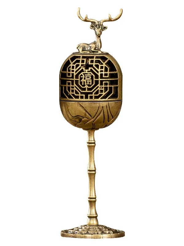 Fulu Hollow Aromatherapy Burner Incense Road Small Incense Burner Indoor High-foot Stove Office Tea Room Decoration