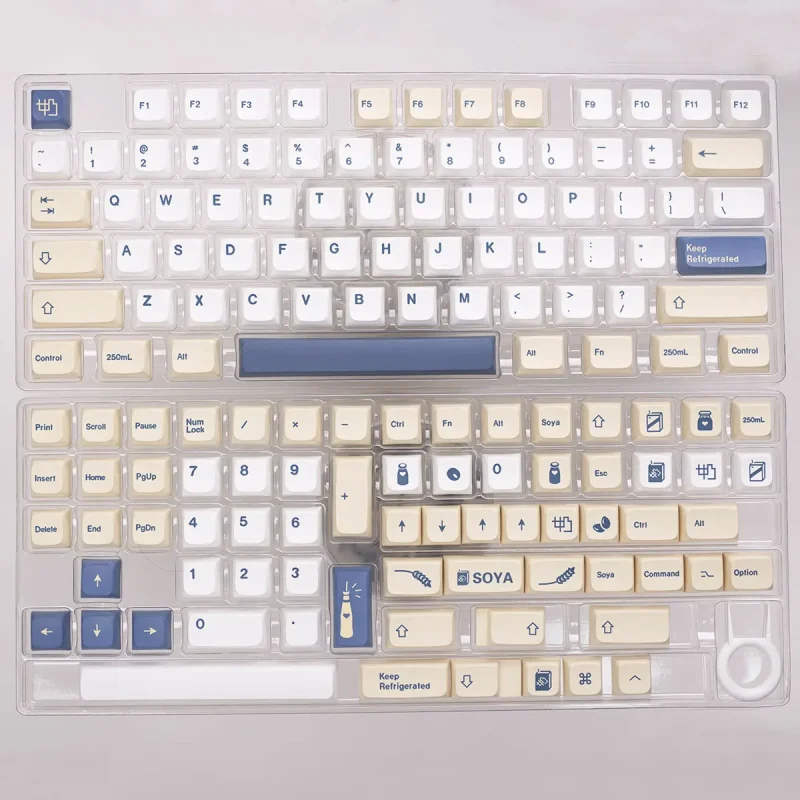 1 Set XDA GMK Soy Milk Keycaps 144 Keys PBT Keycap Dye Sublimation For Cherry Gatrron MX Switches Mechanical Keyboard XDA keycap - Image 6