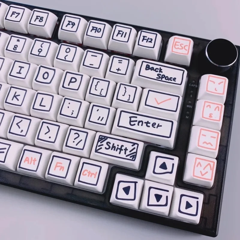 126 Keys Graffiti Keycap XDA Profile PBT Keycaps For Mx Switch Mechanical Keyboard Custom Cute Anime Key Caps personalizadas - Image 2