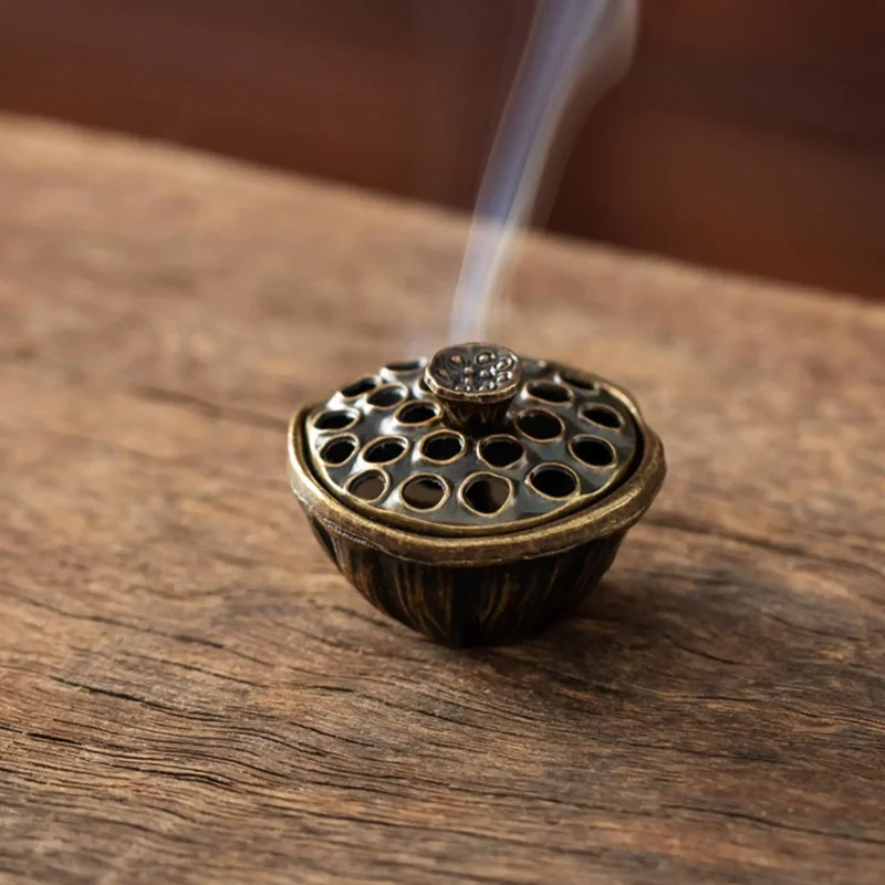 Lotus seed shape incense burner mini Aromatherapy Burner fingertip Artistic Zen Aroma stove for Yoga Studio Meditation Room - Image 8