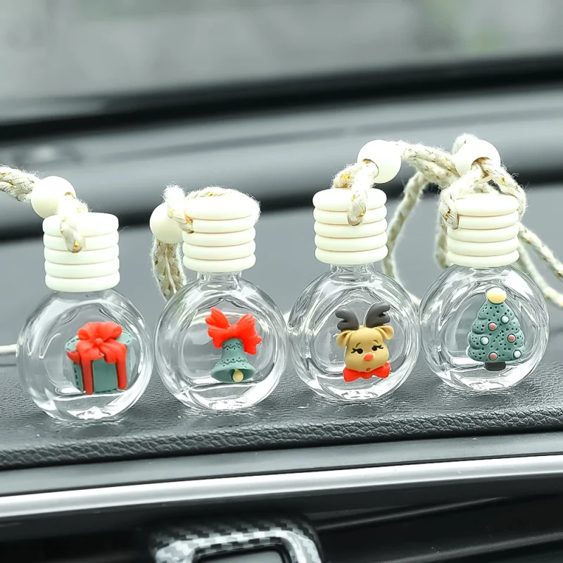 10ml Perfume Galss Bottle Pendant Christmas Car Auto Rearview Mirror Decoration Empty Bottle Aromatherapy Essential Oil Bottle - Image 7