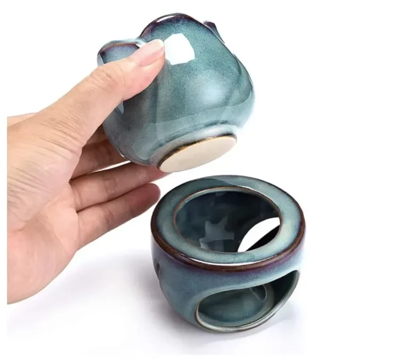 120ml Separate Vaporizer Ceramic Essential Oil Heating Stove Tulip Indoor Aromatherapy Lamp Tea Oven Warmer Incense Burner - Image 2