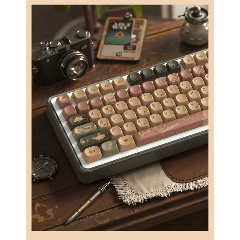 Coffee, Fantasy Dust MOA Keycap PBT 112 Key, Customized for 60/84/98/108MX Switch Mechanical Keyboard - Image 6