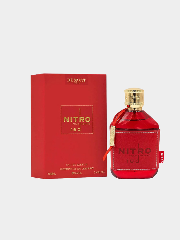NITRO RED - 3.4oz - Eau De Parfum - Luxury Perfume for Men - Fruit, Woody, Floral & Masculine Fragrance - Long Lasting