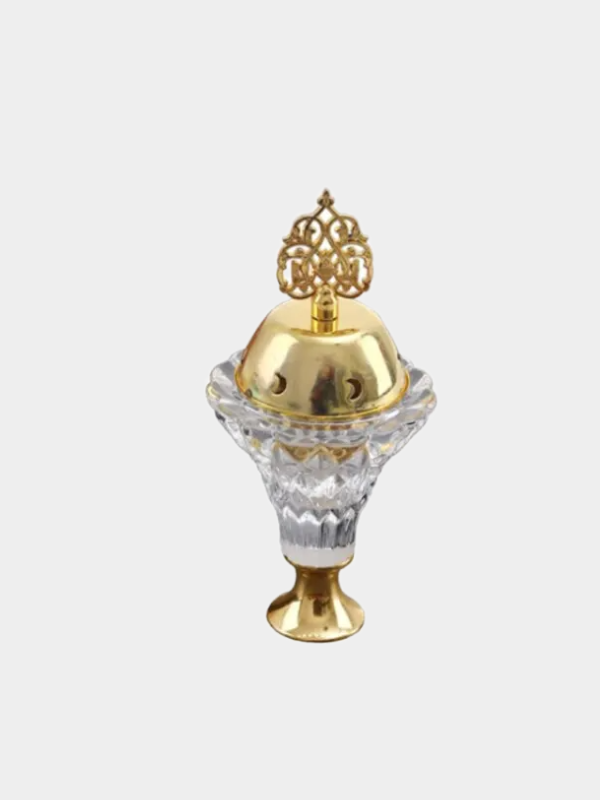 1Pc Artificial Crystal Incense Burner With Cover Aromatherapy Diffuser Metal Crafts Family Yoga Studio Home Decoration Ornaments