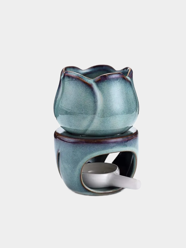 120ml Separate Vaporizer Ceramic Essential Oil Heating Stove Tulip Indoor Aromatherapy Lamp Tea Oven Warmer Incense Burner