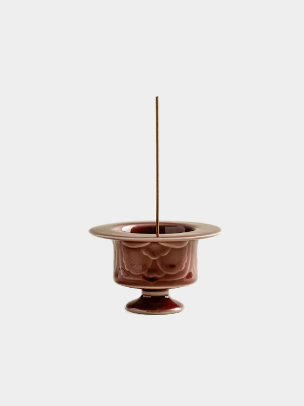Cowpea Red Relief Gourd Incense Holder Handmade Small Incense Smoke Waterfall Incense Burners Meditation Censer Tableware Craft