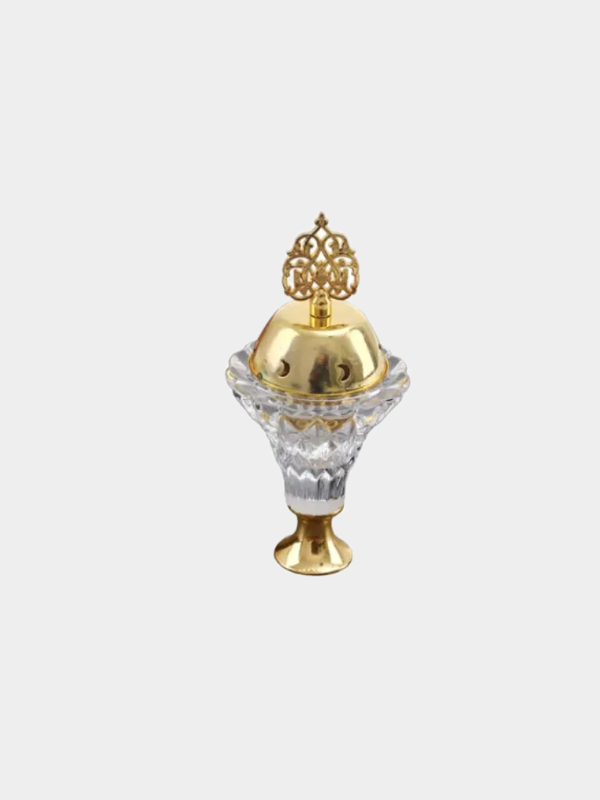 1Pc Artificial Crystal Incense Burner With Cover Aromatherapy Diffuser Metal Crafts Family Yoga Studio Home Decoration Ornaments