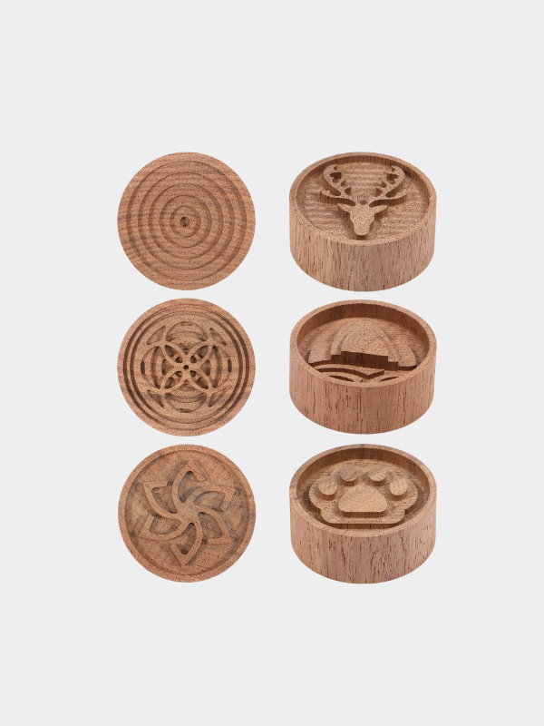 6PCS Essential Oil Diffuser Wood Unique Fireless Aroma Aromatherapy Fragrance Diffused Home Decoration Crafts Air Freshener