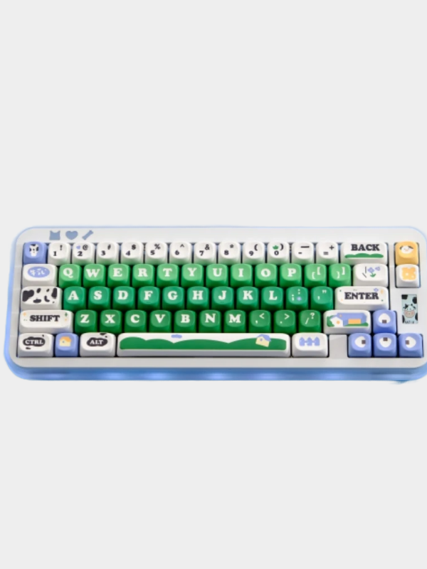 Dairy Pasture Key Cap PBT MOA Profile 129 Keys/set Double Shot Keycap Thermal Sublimation Mechanical Keyboard for Customization