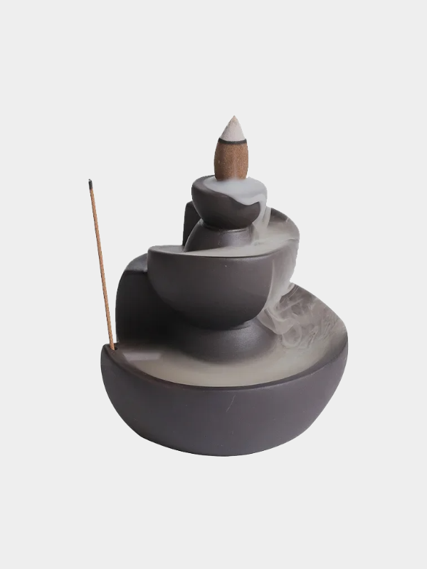 Creative Time Machine Type Handmade Ceramic Backflow Incense Burner Incense Stick Holder for Home Relaxation Decor Tea Pet