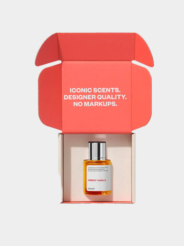 Dossier - Ambery Vanilla 1.7Oz (50ml) - Eau de Parfum - Inspired by Y S.L's B.lack O.pium - Long-lasting Fragrance - Feminine