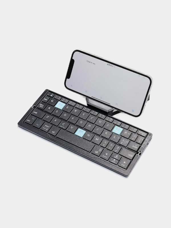 Jomaa Folding Keyboard Bluetooth Rechargeable Bluetooth Keyboard for Laptop iPad Phone Mini Portable Folding Keyboard
